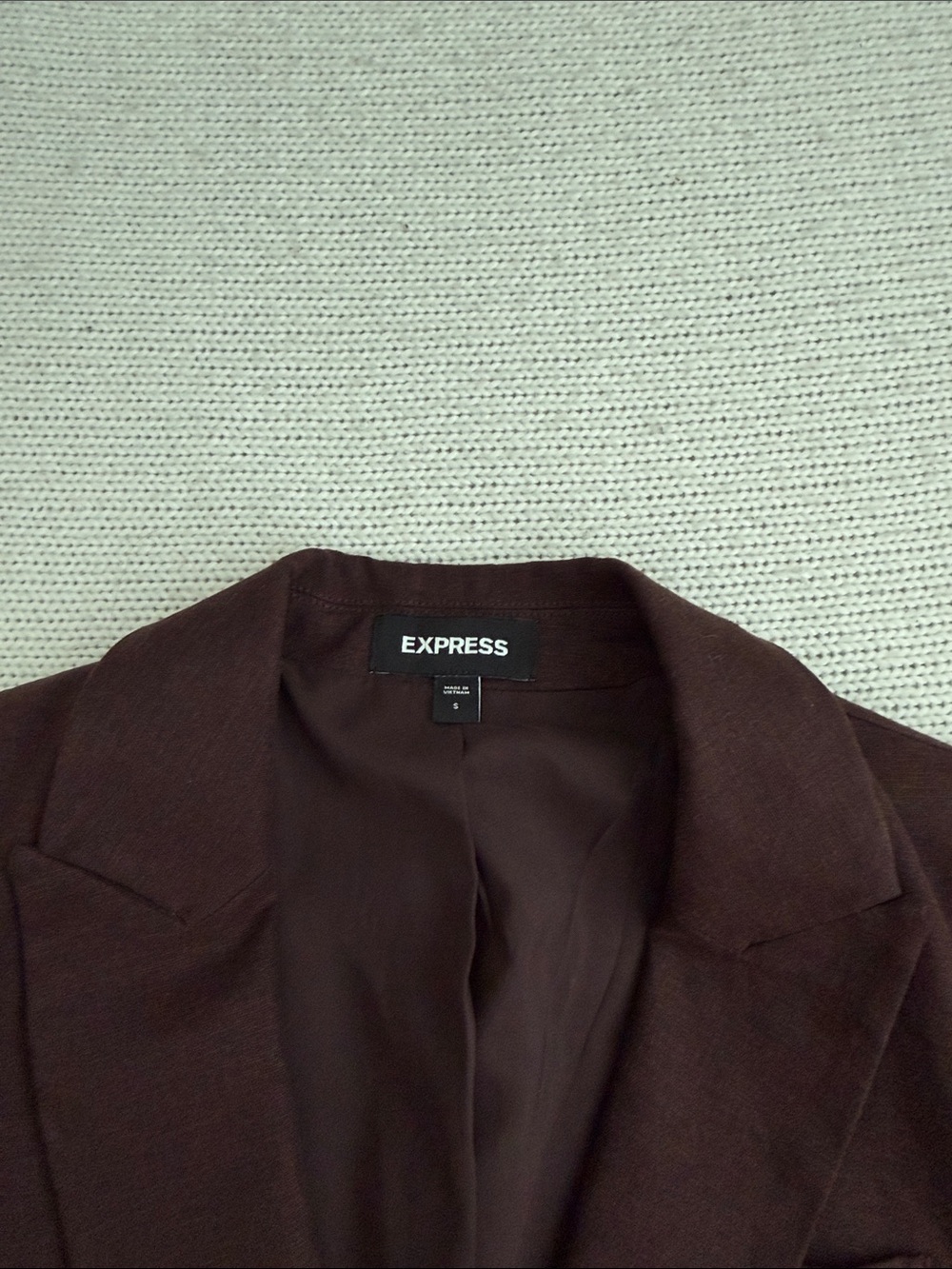 Express Linen Blazer Brown Size Small - Picture 2 of 7